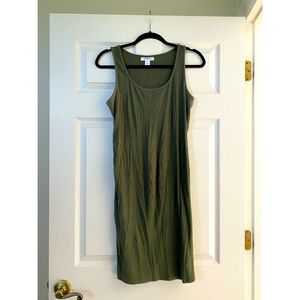 Green Fitted Maternity Dress